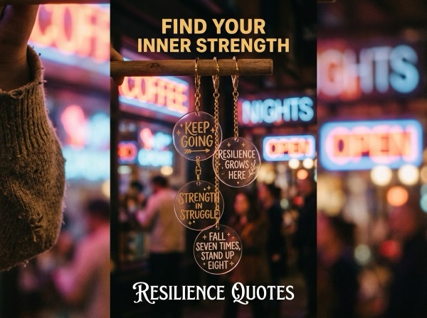 Resilience Quote Keychains